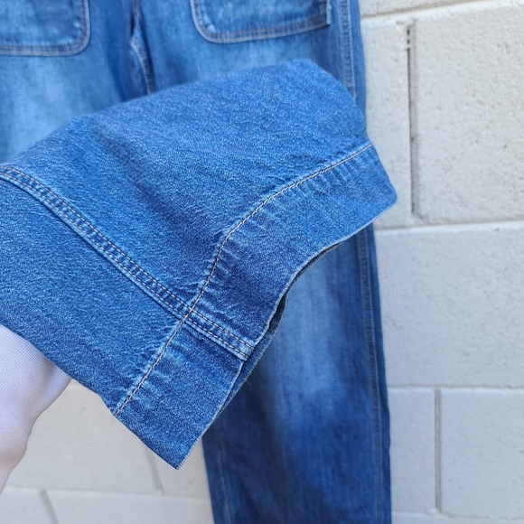 La Vie Rebecca Taylor | Drapey Wide Leg Trouser Jeans Size 27 - Picture 8 of 12